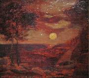 Albert Pinkham Ryder The Lovers' Boat painting